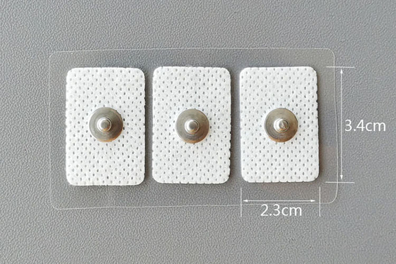polyurethane 3.9mm 2.3cm*3.4cm ECG Electrode Pads